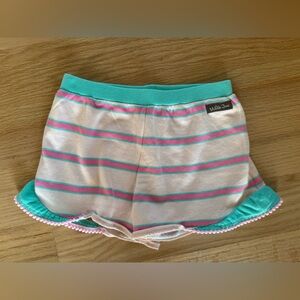 Matilda Jane Enchanted Garden Ruffle Party Terry Cloth Shorts Girls Size 8